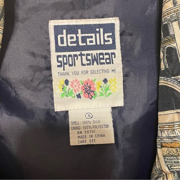 Vintage Details Sportswear Silk Zip Jacket - Picture 4 of 5